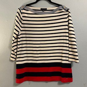 Tommy Hilfiger Boatneck Stipe Shirt - L